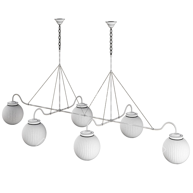 Luxury Hayden Chandelier 3D Model 3D model image 6