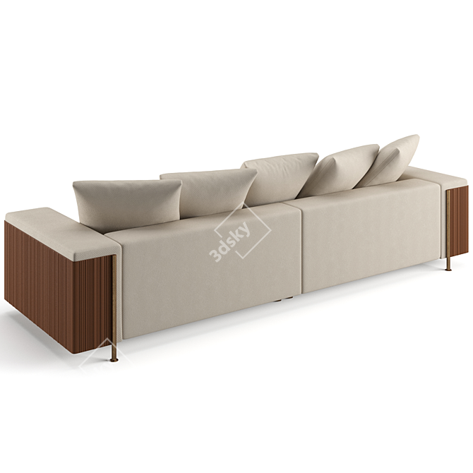 Contemporary Trussardi Casa Deven Sofa 3D model image 3