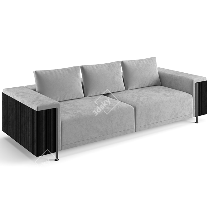 Contemporary Trussardi Casa Deven Sofa 3D model image 4