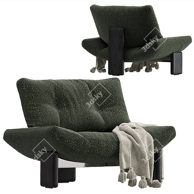  Contemporary Emmi Armchair by Minotti 3D model image 3