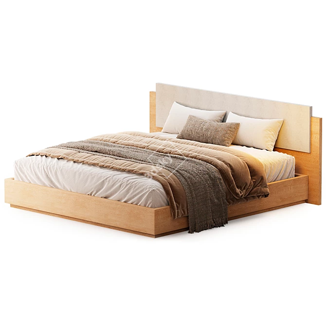 Modern 3D Teri Bed Model 3D model image 2