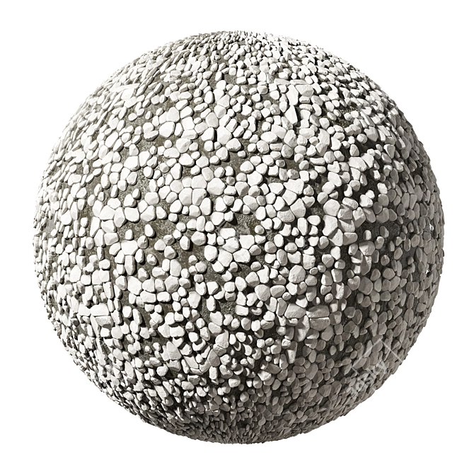 Seamless Pebble 02 Texture Pack 3D model image 7