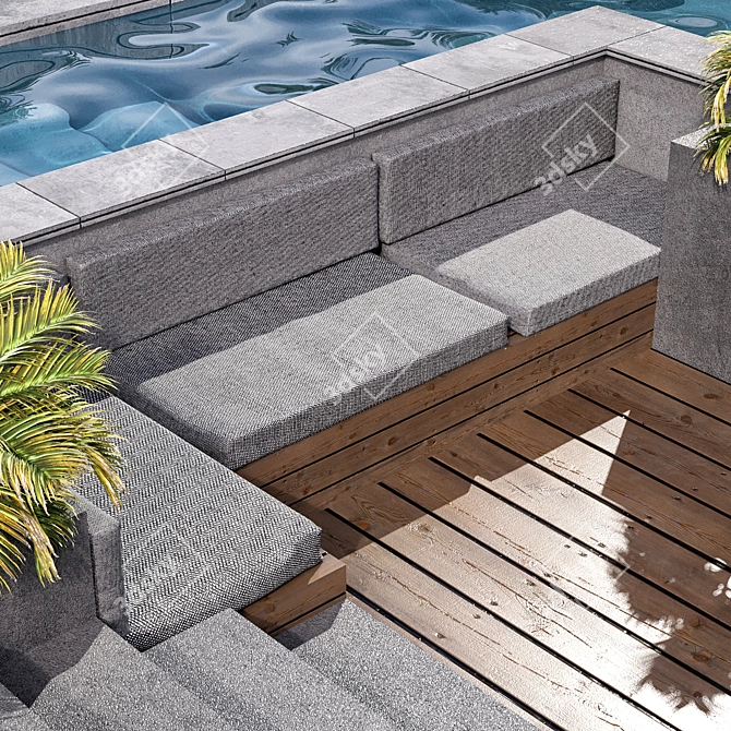 Swimming Pool Model - VRAY & CORONA 3D model image 7