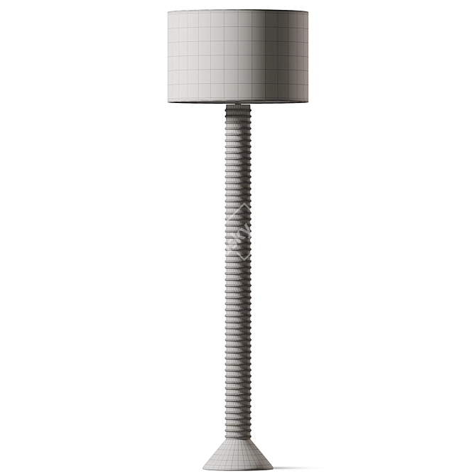 Elegant Nabu Metal Floor Lamp 3D model image 2