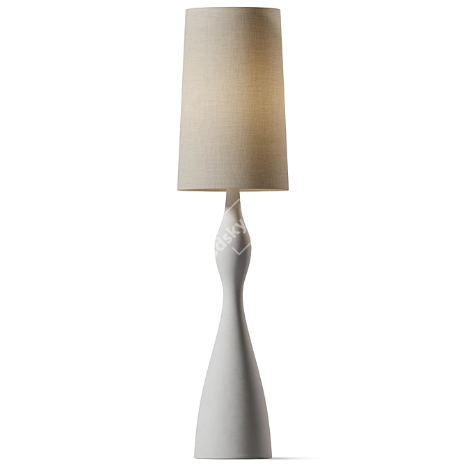 Elegant Aliyah Floor Lamp 3D model image 1