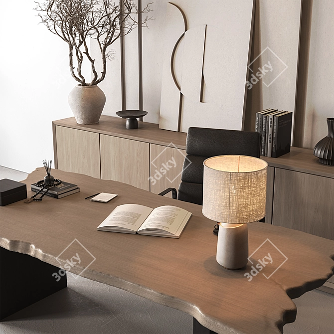 Executive Desk - Modern Office Furniture 3D model image 2