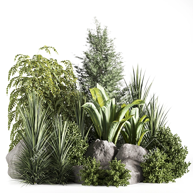 High-Quality Bush Set for Rendering 3D model image 2