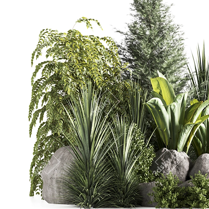 High-Quality Bush Set for Rendering 3D model image 4