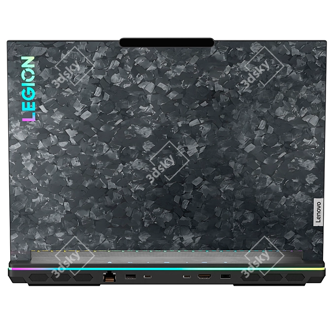 Carbon Black Lenovo Legion Notebook 3D model image 2