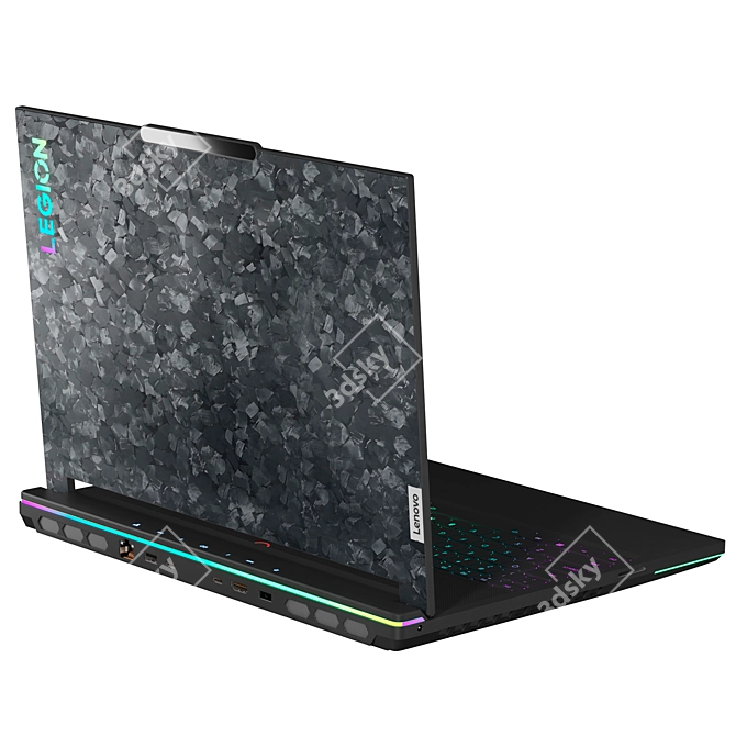 Carbon Black Lenovo Legion Notebook 3D model image 4