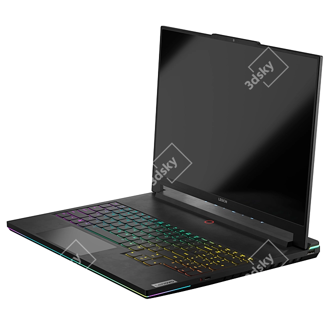 Carbon Black Lenovo Legion Notebook 3D model image 5