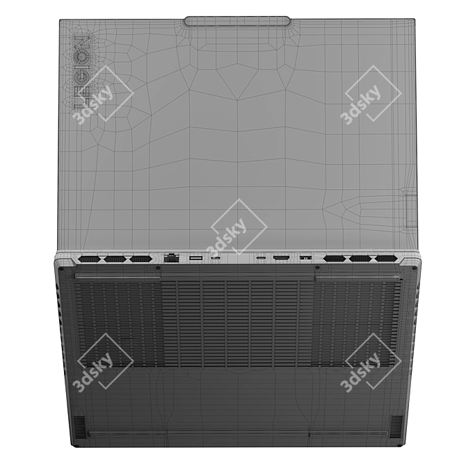 Carbon Black Lenovo Legion Notebook 3D model image 7