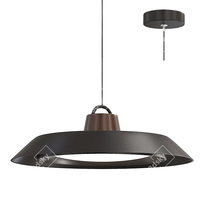 Modern Pendant Lamp with X-Form 3D model image 3