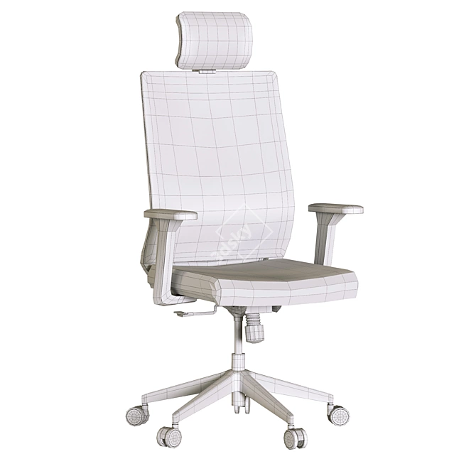 Modern Ergonomic Office Chair Set 3D model image 5