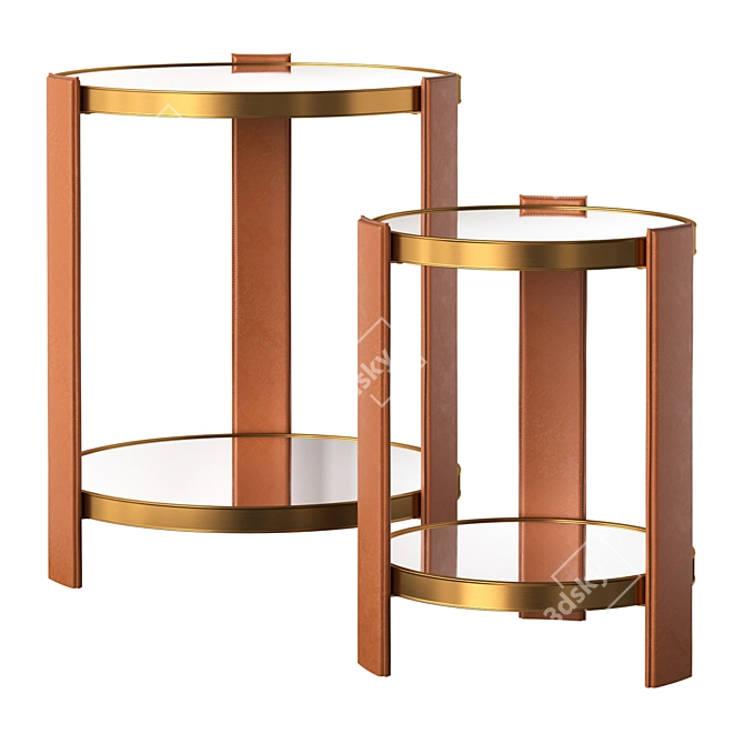 Ralph Lauren Dalton Side Tables 3D model image 1