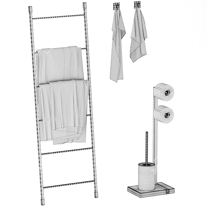 Menoto Bathroom Accessories Set 3D model image 5