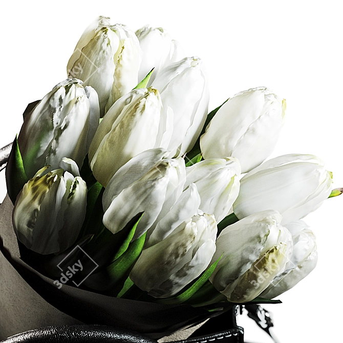 Tulip Bouquet Decor Set 3D model image 2