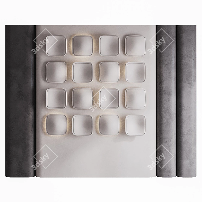 Decorative Wall Panel 3D Model 3D model image 2