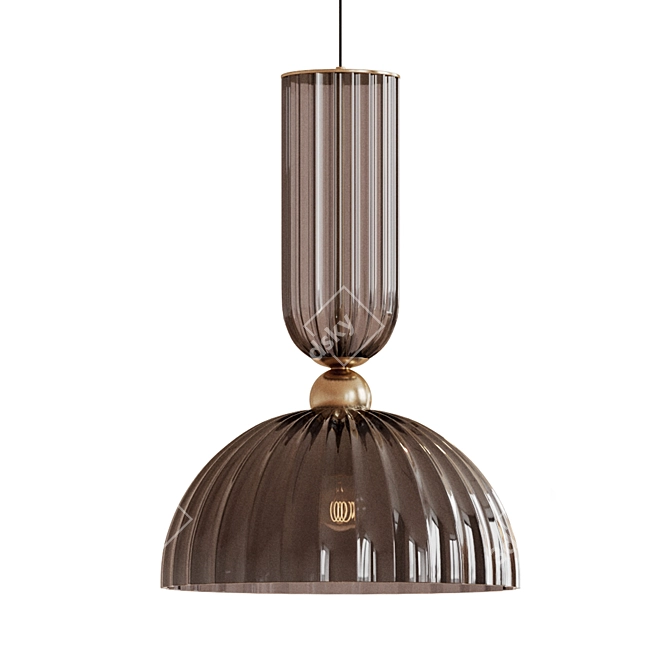 Elegant Antic Pendant Light 3D model image 3