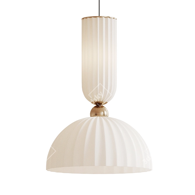 Elegant Antic Pendant Light 3D model image 4