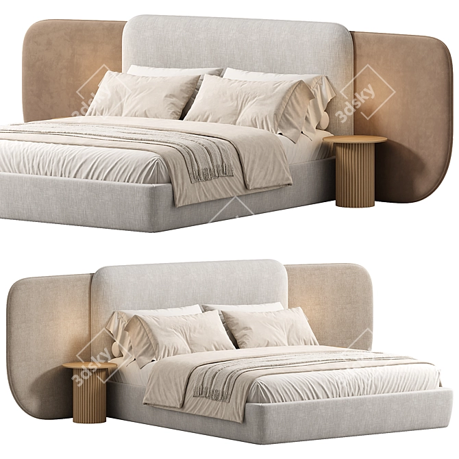 Modern Elegance Margem Bed 3D model image 3