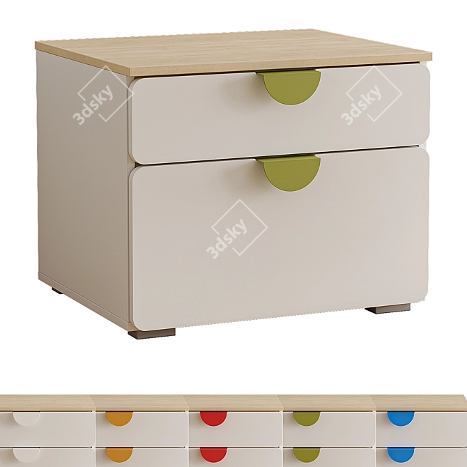 Milna Children's Commode Set 3D model image 5