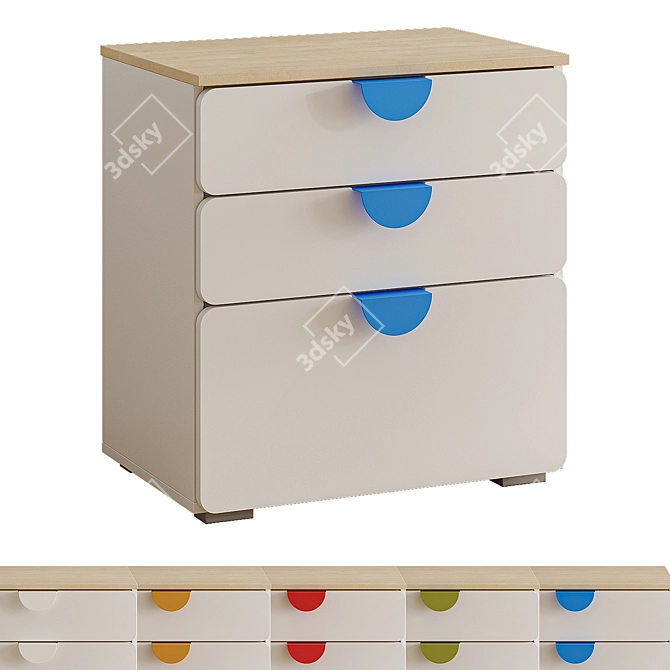 Milna Children's Commode Set 3D model image 6