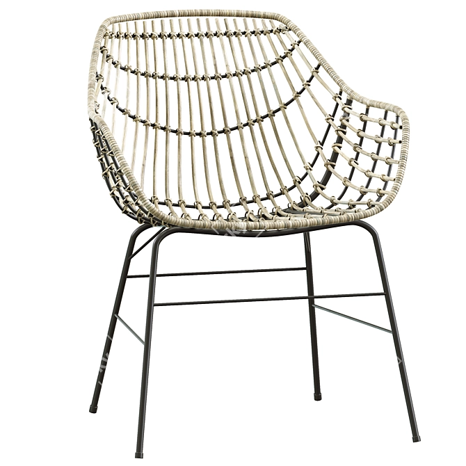 Outdoor ILDERHUSE Natural Chair 3D model image 4