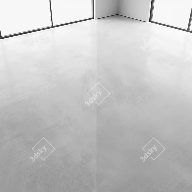 Seamless Concrete Floor Texture Pack 3D model image 2