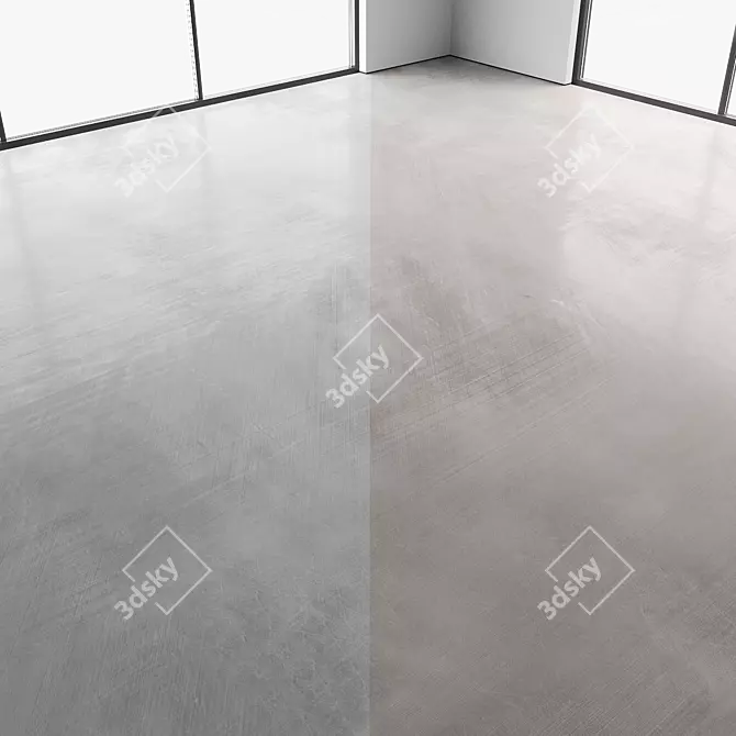 Seamless Concrete Floor Texture Pack 3D model image 3