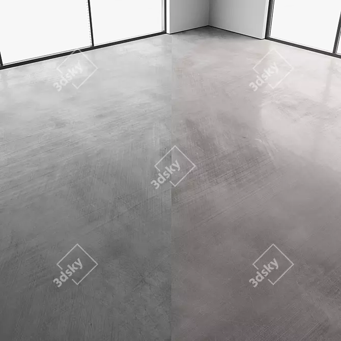 Seamless Concrete Floor Texture Pack 3D model image 4