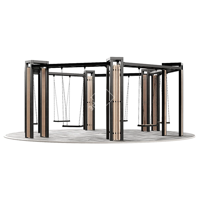 Pergolas & Swings Set, Multi-Use 3D model image 3