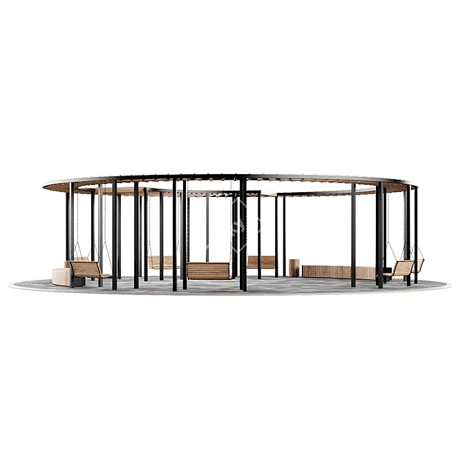 Pergolas & Swings Set, Multi-Use 3D model image 4