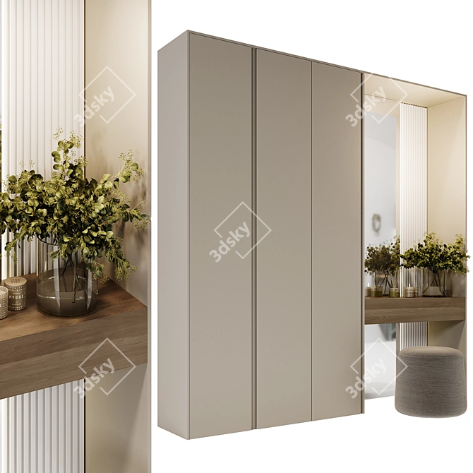 Modern Design Wardrobe 3D model image 1