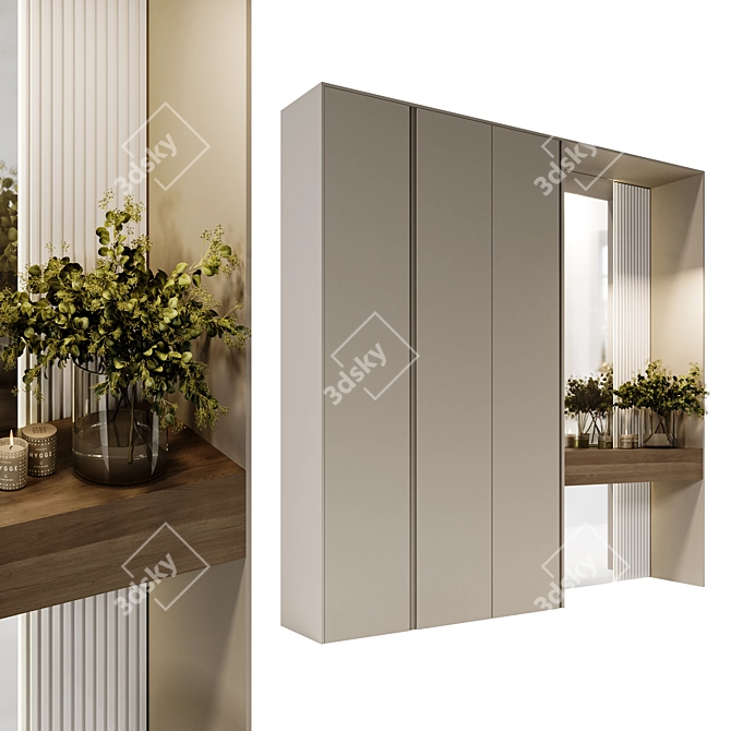 Modern Design Wardrobe 3D model image 6