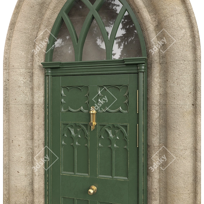 Classic Door 3D Model Max 3D model image 3