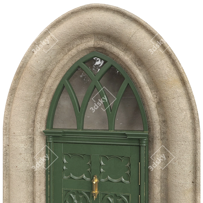 Classic Door 3D Model Max 3D model image 4