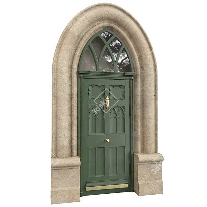 Classic Door 3D Model Max 3D model image 5