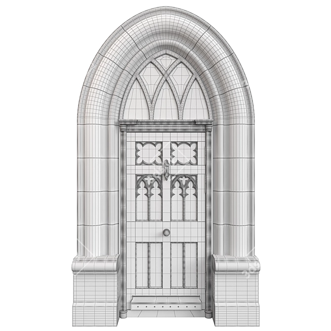 Classic Door 3D Model Max 3D model image 7