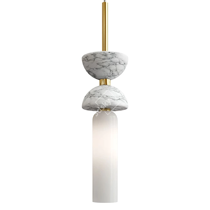 Kyoto Marble Pendant Lamp Slim 3D model image 2