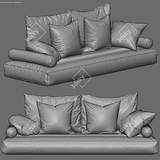 Ergonomic Seat Cushions Set 3D model image 5