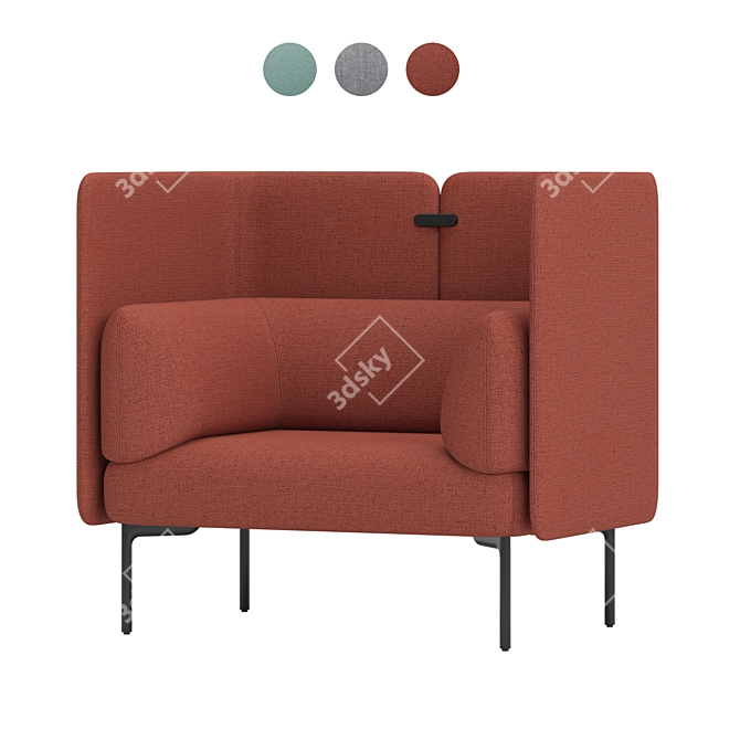 Haworth Cabana Lounge S9L2-L 3D model image 1