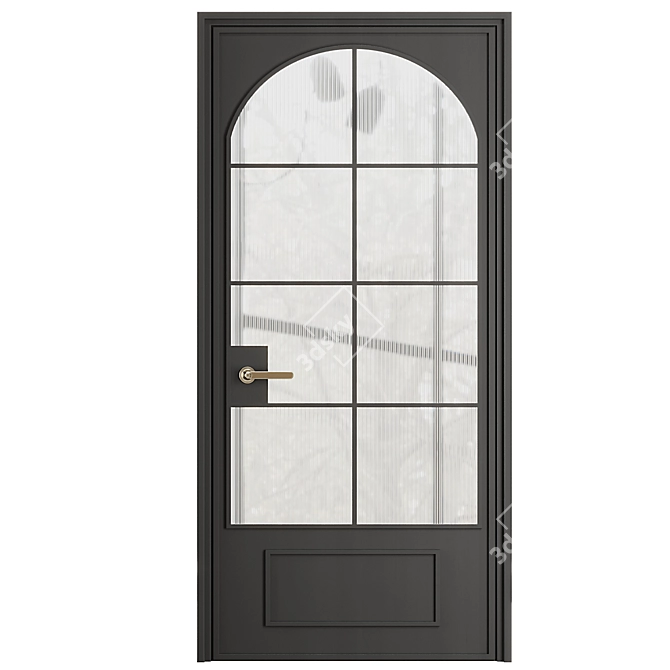 Modern Entrance Door Set 2016 3D model image 2