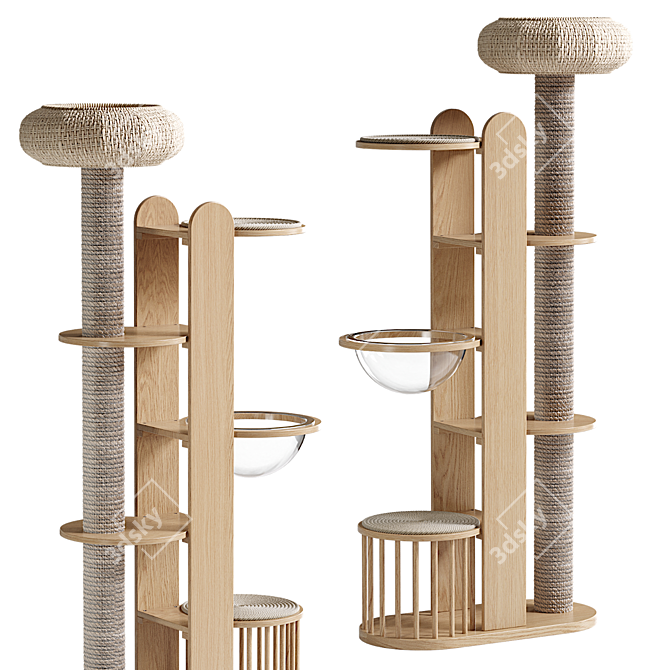 Heavenly Haven Cat Tower 3D model image 1