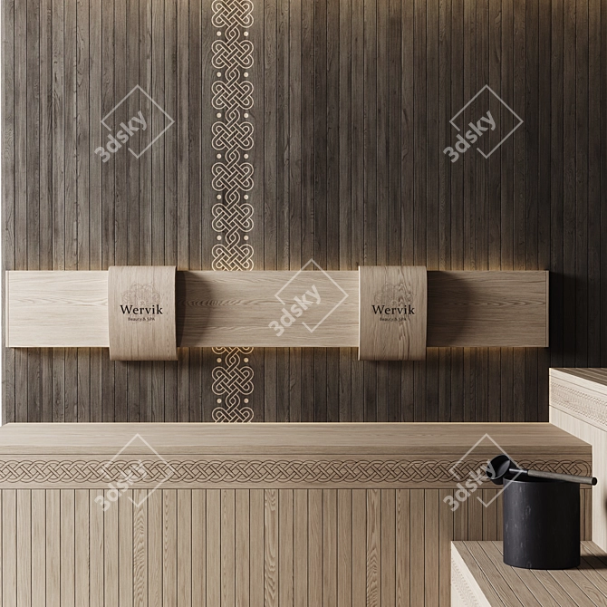  Modern Home Sauna Set 3D model image 6