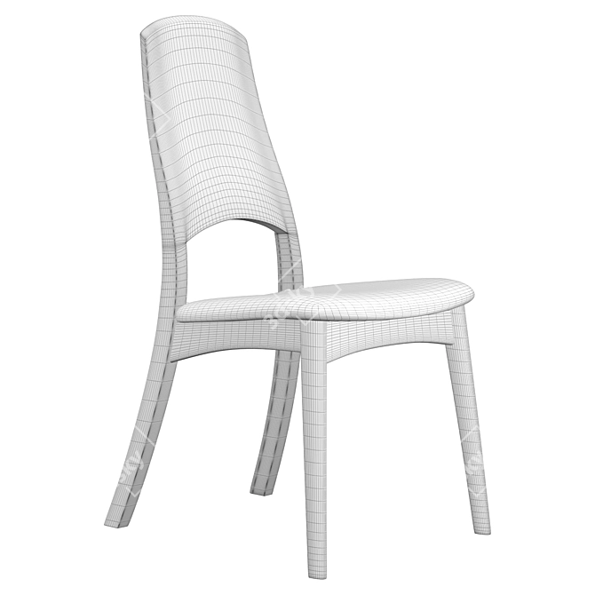 Modern Oak Dining Chair "OKI 3D model image 2