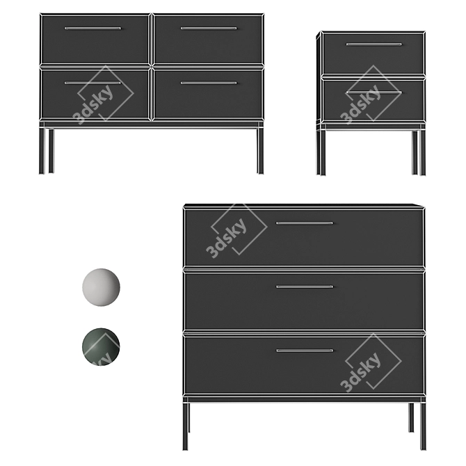 "Berber Nicole Furniture Collection 3D model image 7