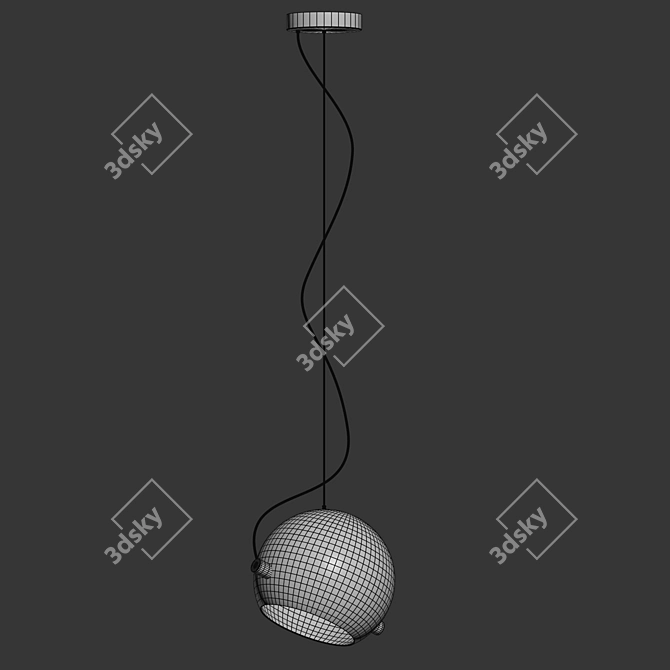 Sphere Glass Pendant Light 3D model image 3