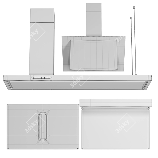 LuxairHood Appliance Set Collection 3D model image 8