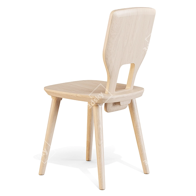 VNA Alpine-inspired Timber Dining Chair 3D model image 4